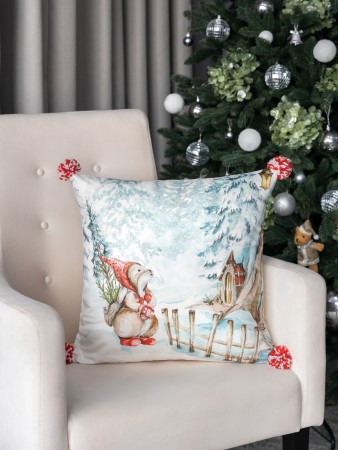 декоративная подушка новогодняя гамеро (45х45) - товары для дома на застежке 