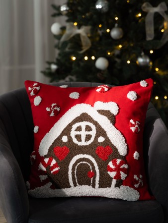 декоративная подушка новогодняя инверно (45х45 (1 шт)) - товары для дома саржевые 