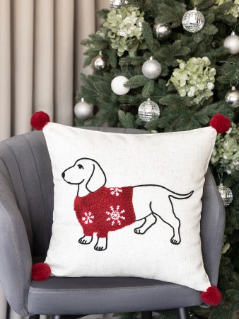 декоративная подушка новогодняя канэ (45х45 (1 шт)) фотография