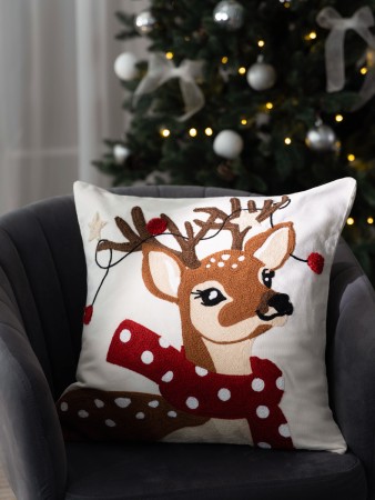 декоративная подушка новогодняя луче (45х45 (1 шт)) - товары для дома саржевые 