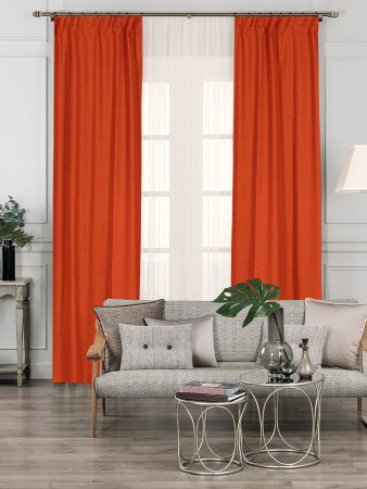 комплект штор иман (200х270 см - 2 шт) - товары для дома оранжевые 