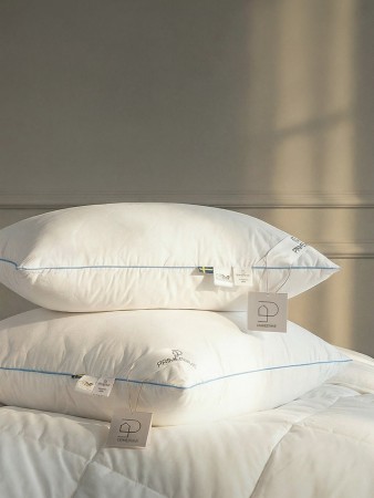 подушка стеганая лён (50х70 (1 шт)) - текстильные товары для спальни из тика 