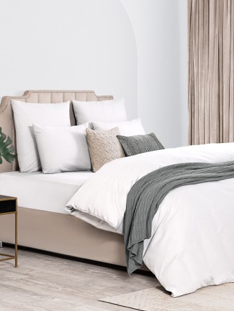 постельное белье лорено (евро) - комплекты постельного белья белые 