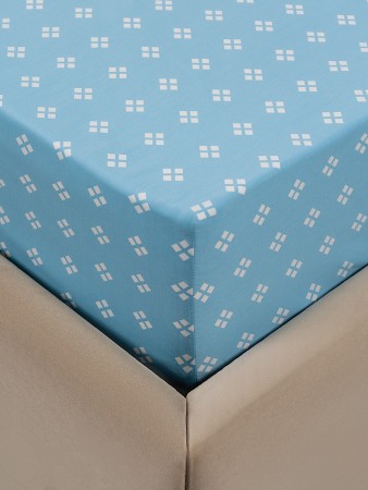 простыня на резинке каталея (160х200х30) - товары для дома голубые 