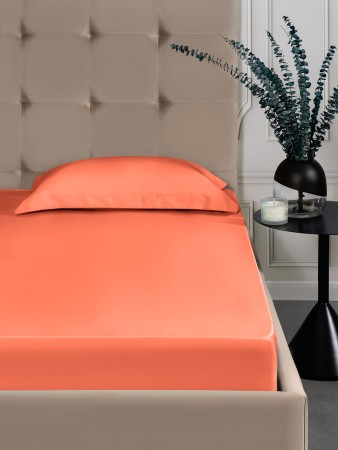 простыня на резинке орнелла (160х200х30) - товары для дома оранжевые 