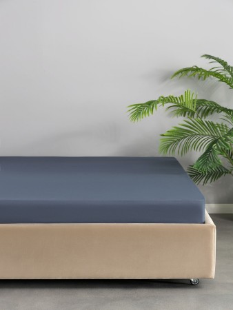 простыня на резинке вернер (160х200х30) - товары для дома синие 