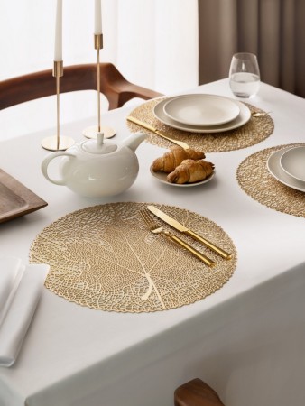 салфетки сервировочные кайса (38 см - 4 шт) - товары для дома золотые 