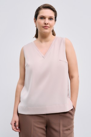 блузка без рукавов - женские блузки с вырезом 