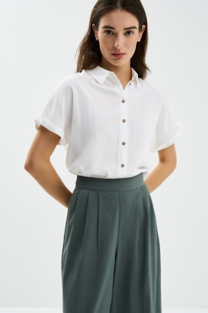 блузка из вискозы и льна - женские блузки