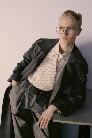 блузка с асимметричной застежкой - женская одежда хлопковая 