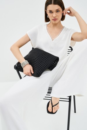 блузка с ажурной отделкой - женские блузки