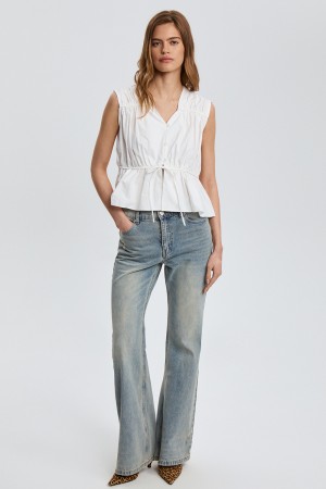 блузка с баской - женские блузки летние 