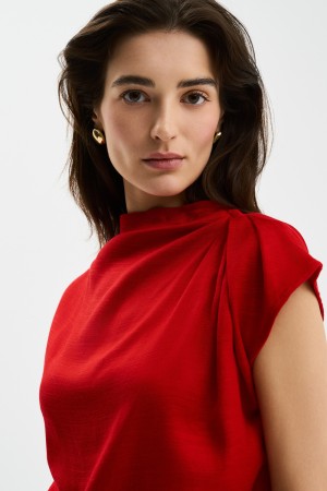 блузка с драпировкой - женские блузки российские 