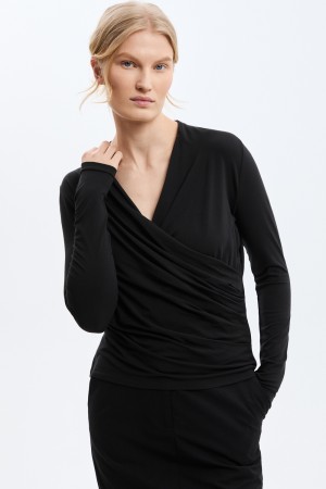 блузка с драпировкой - женские блузки российские 