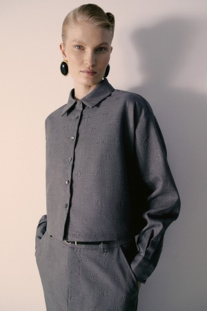 блузка с фактурным рисунком - женские блузки российские 