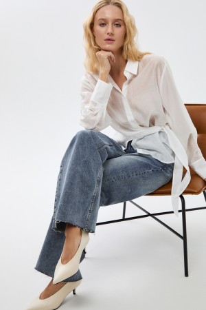 блузка с завязками - женские блузки российские 