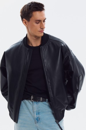 бомбер из натуральной кожи - мужские куртки и пуховики