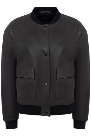 бомбер из натуральной кожи - женские бомберы снежная королева 