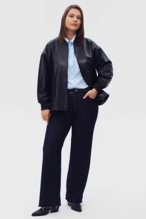 бомбер из натуральной кожи - женские бомберы снежная королева 