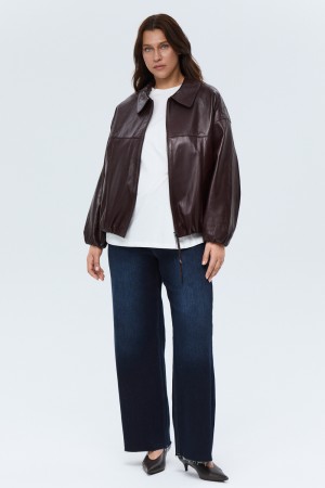 бомбер из натуральной кожи - женские бомберы снежная королева 