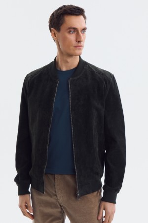 бомбер из натуральной замши - мужские бомберы снежная королева 