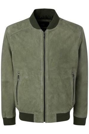 бомбер из натуральной замши фотография