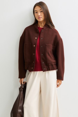 бомбер из пальтовой ткани фотография