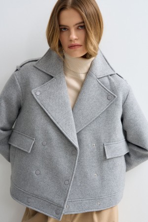 бомбер из пальтовой ткани - женские бомберы снежная королева 