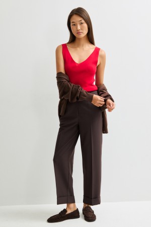 брюки с отворотами фотография