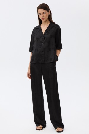 брюки с принтом - женские брюки снежная королева 