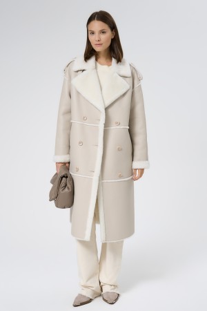 дубленка из искусственного меха - женские дубленки снежная королева 