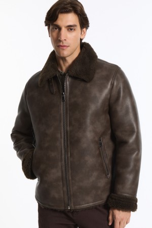 дубленка из искусственной кожи фотография