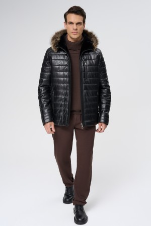 дубленка из овчины и натуральной кожи фотография