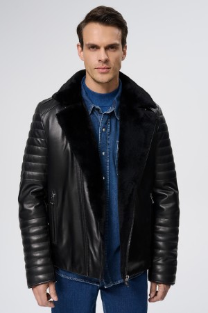 дубленка из овчины и натуральной кожи - мужские дубленки снежная королева 