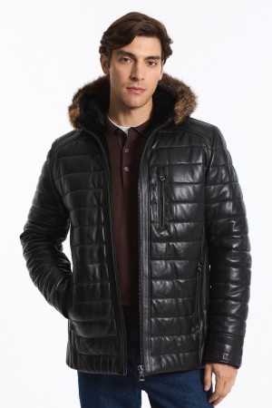 дубленка из овчины и натуральной кожи фотография