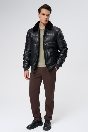 дубленка из овчины и натуральной кожи - мужские дубленки снежная королева 