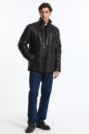 дубленка из овчины и натуральной кожи фотография