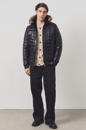 дубленка из овчины и натуральной кожи фотография