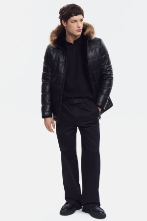 дубленка из овчины и натуральной кожи фотография