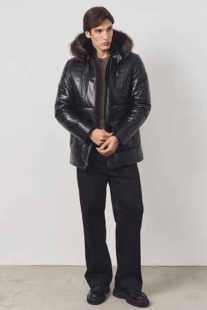 дубленка из овчины и натуральной кожи фотография