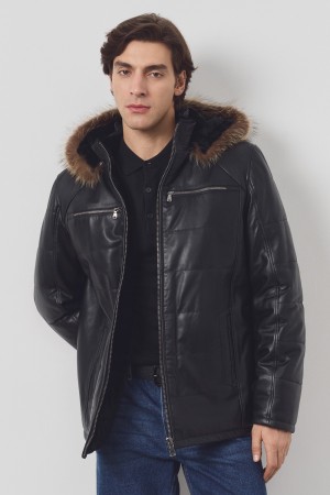 дубленка из овчины и натуральной кожи фотография