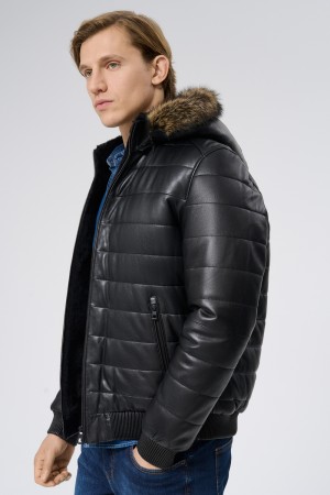 дубленка из овчины и натуральной кожи фотография