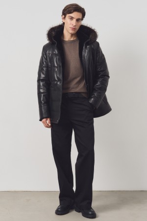 дубленка из овчины и натуральной кожи фотография