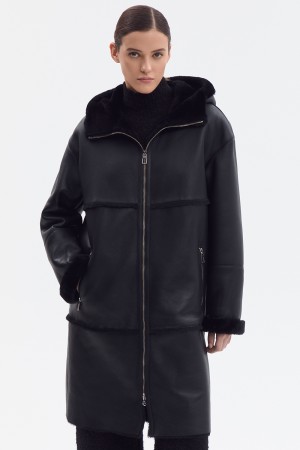 дубленка из овчины с капюшоном фотография