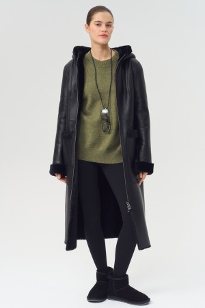 дубленка из овчины с капюшоном - женская одежда, обувь и аксессуары на застежке 