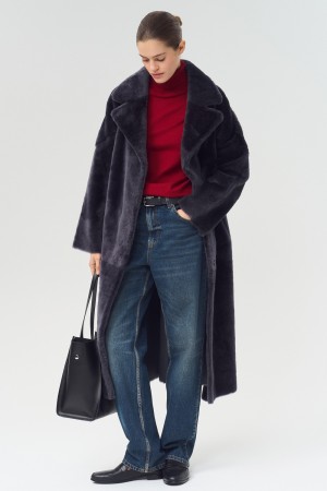 дубленка из овчины с поясом фотография