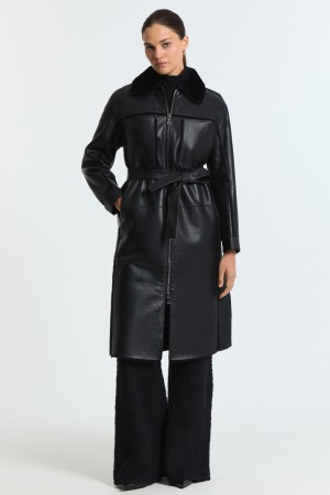 дубленка из овчины с поясом фотография