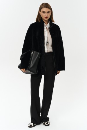 дубленка из овчины с поясом фотография