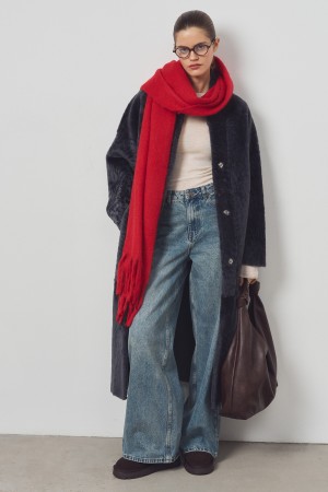 дубленка из овчины с поясом - женские дубленки длинные 