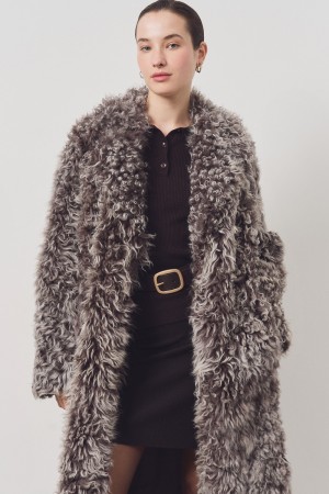 дубленка из овчины с поясом фотография